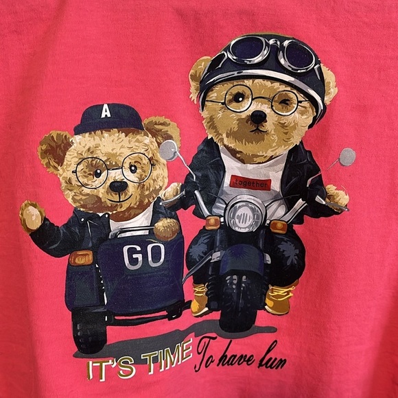 COCO ROCHA Teddy Bear Graphic Crop T-Shirt, One Size - Picture 2 of 9